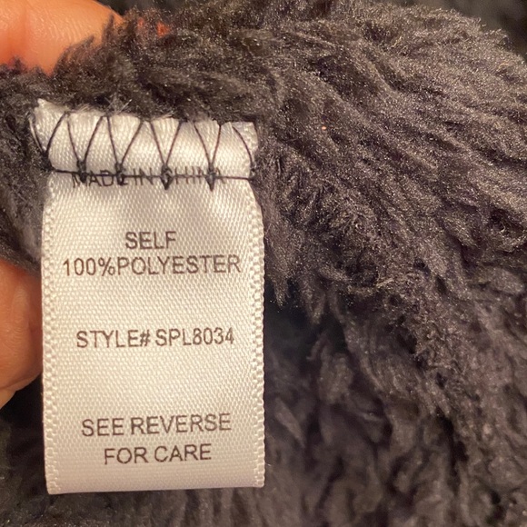 Sweet Generis Leopard Print and Black Fleece Pullover - Picture 6 of 6